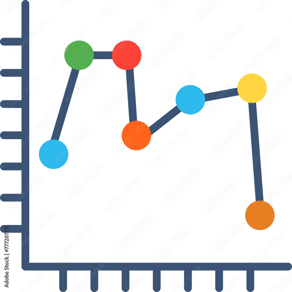 Wall mural Line Graph  Icon