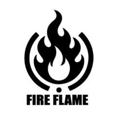 minimalist Fire flames logo, Gas Logo design vector black color silhouette, Black color silhouette, isolated white background-08