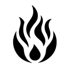 minimalist Fire flames logo, Gas Logo design vector black color silhouette, Black color silhouette, isolated white background-09