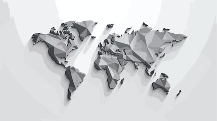 World map vector Abstract creative concept .Grey color