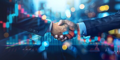 hand shake business man deal market profitable invest