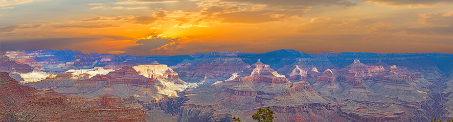 scenic view to Grand Canyon in sunset, USA