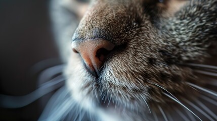close up cat nose - obrazy, fototapety, plakaty