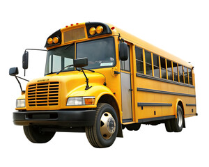 school bus on a transparent background