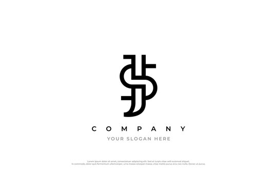 Minimal JS or SJ Logo Design
