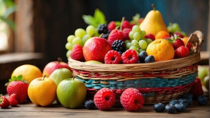 Fruit basket with assorted freshness
