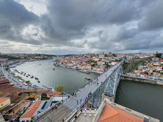 Dom Luis I bridge in Oporto, Portugal