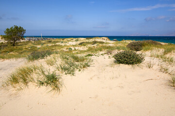 Sand dunes at Marmari beach on the island of Kos. Greece