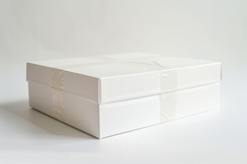 Blank White Box with Clear Tape Closure