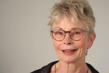 Fototapeta premium Educational Enthusiasm: Close-Up of Engaging Middle-Aged Woman