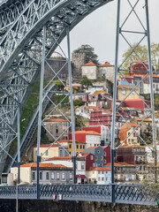 Dom Luis I bridge in Oporto, Portugal