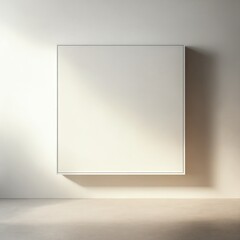 Minimalistic bright interior with sunlight falling on the wall through the window