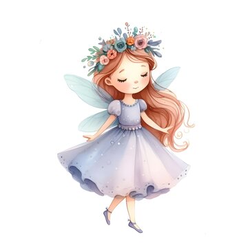 Watercolor Illustration Fairy 