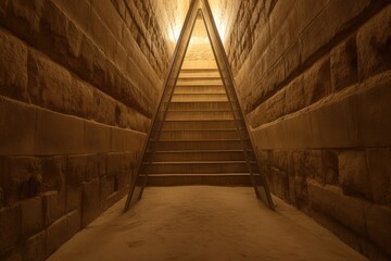 Interior shots of the pyramid chambers. - obrazy, fototapety, plakaty