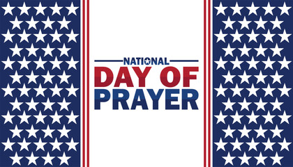 National Day of Prayer. Suitable for greeting card, poster and banner