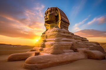 The Sphinx at golden hour.