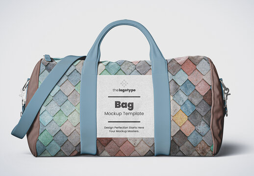 Duffle Bag Mockup with No Background