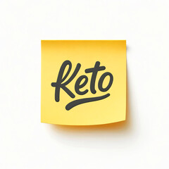 Keto Reminder: Handwritten Note on Yellow Sticky