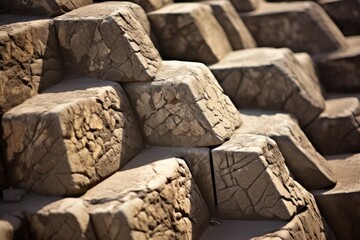 Close-up of the intricate design of the pyramid stones.