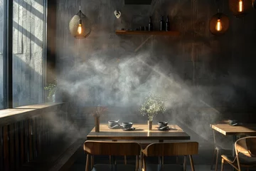 Foto op Aluminium Ethereal mist of aroma enveloping the wall in an abstract culinary haze. © Ambreen
