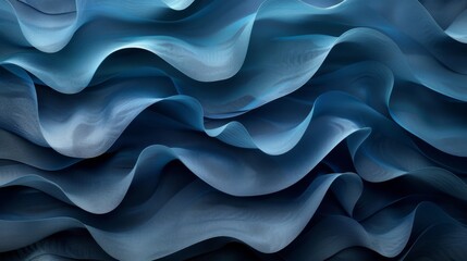 A soothing blue abstract wave texture, seamlessly flowing with calming shades of blue and subtle hints of green, perfect for a backdrop or artistic projects. - obrazy, fototapety, plakaty