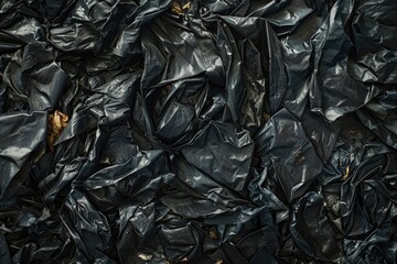 black plastic texture garbage waste background