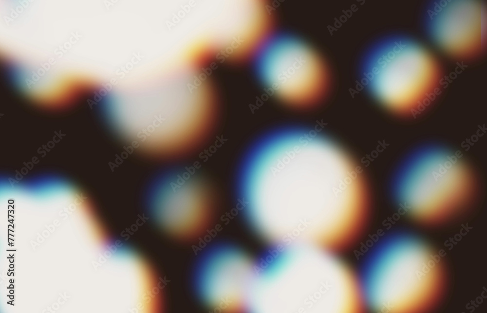Wall mural abstract defocused image with chromatic aberration effect. speculars and light.