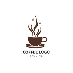 cup of coffee vector logo design