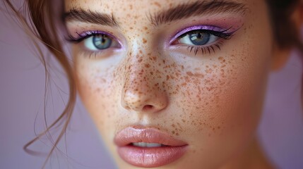 Elegant woman with soft makeup posing in a pink silk dress, exuding luxury and femininity.