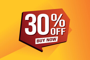 30% thirty percent off buy now poster banner graphic design icon logo sign symbol social media website coupon

