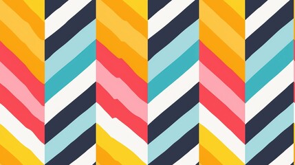 Zigzag stripes, Seamless pattern, line art background
