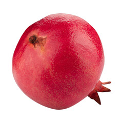 Ripe pomegranate fruit isolated on a transparent background