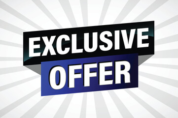exclusive offer poster banner graphic design icon logo sign symbol social media website coupon

