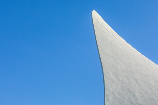 Valencia, Spain - April 4, 2024 - Modern Architectural Marvel: Félix Candela's Design at Valencia's Oceanographique
