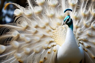 peacock feather close up