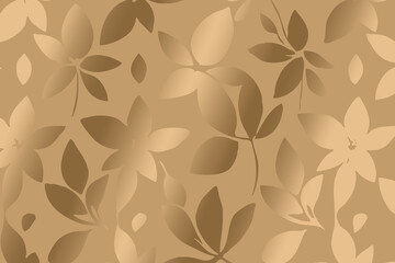 Luxurious golden botanical background. Printable wallpapers, covers, wall art, greeting card, wedding cards, invitations.