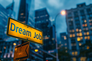 Obraz premium inspiring photo of yellow traffic sign with 