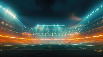 Fototapeta na wymiar Football stadium. Generative AI