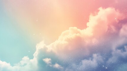 Background with colorful clouds - obrazy, fototapety, plakaty