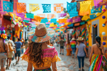 Joyful Cinco de Mayo celebration in the street