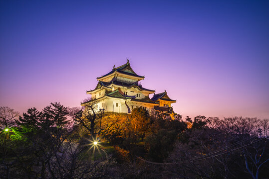 Wakayama Castle, a Japanese castle located in Wakayama city, Wakayama Prefecture, Japan.