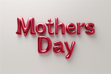 Bright and shiny inscription "Mothers Day"