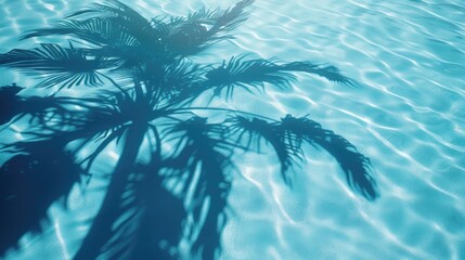 Fototapeta na wymiar Summer palm shadow. Generative AI