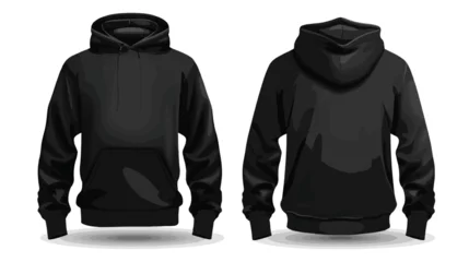 Fotobehang Black hoodie design template with badge.  © Prince
