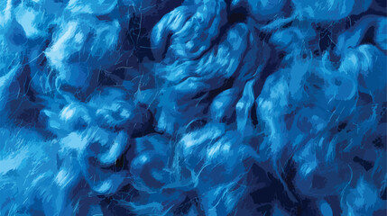 Blue felting wool as background closeup view Flat vector