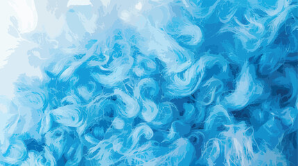 Blue felting wool as background closeup view Flat vector