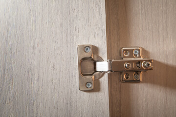 Stainless furniture hinge for cabinet.