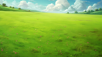 Fototapeta premium plain green field