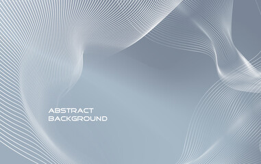 Gray wave gradient abstract background design..