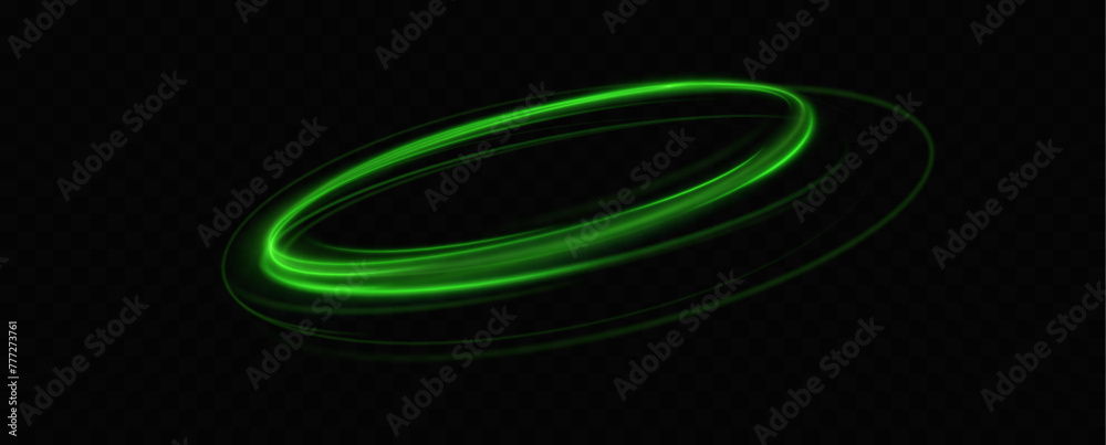 Poster 
Green neon ring. Glowing circle. Glow effect. Round light frame. abstract light lines of movement and speed. Abstract light lines of movement and speed. light green ellipse.